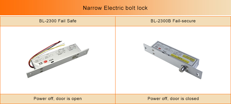 Narrow Electric bolt lock  with 5wires (fail-safe)