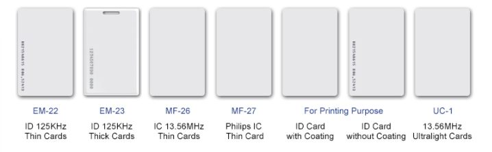 Cartões RFID de 125 khz