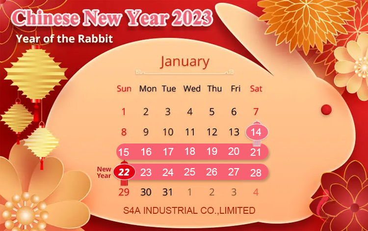 Feriado do Ano Novo Chinês S4A em 2023