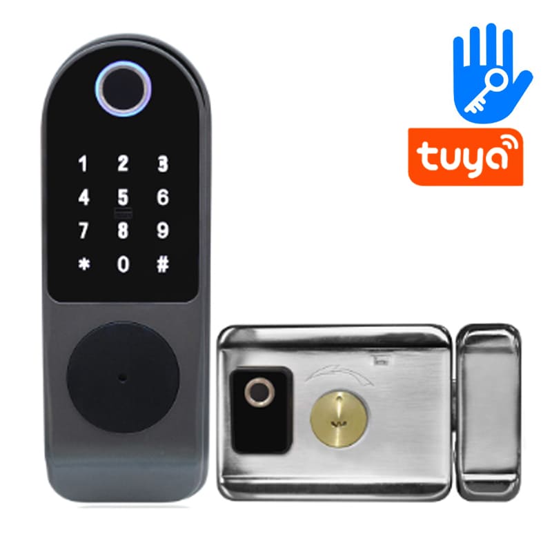 Quando o nível da bateria da fechadura digital Tuya Smart Lock está baixo, quais métodos de lembrete existem? Ela suporta carregamento de emergência? E onde fica a interface de carregamento de emergência?