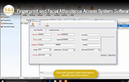 Vídeo do software do sistema de acesso por impressão digital e atendimento facial